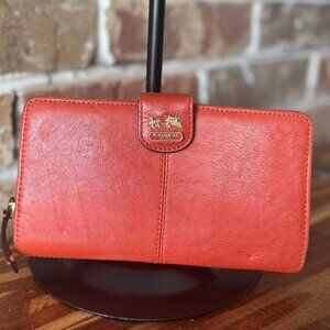 Coach Red Leather Wallet